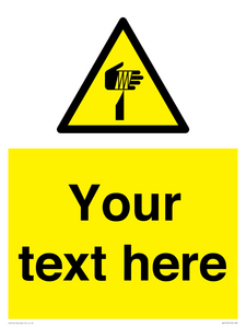 Custom Sharp Warning Sign